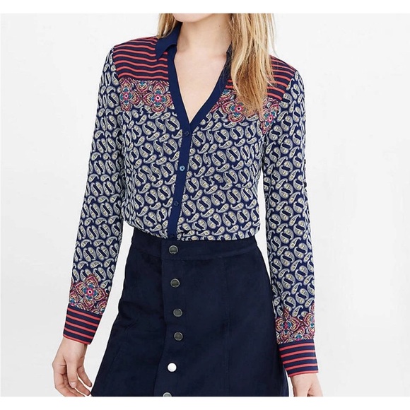 Express Slim Fit The Portofino Shirt Large - Picture 1 of 8